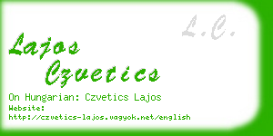 lajos czvetics business card